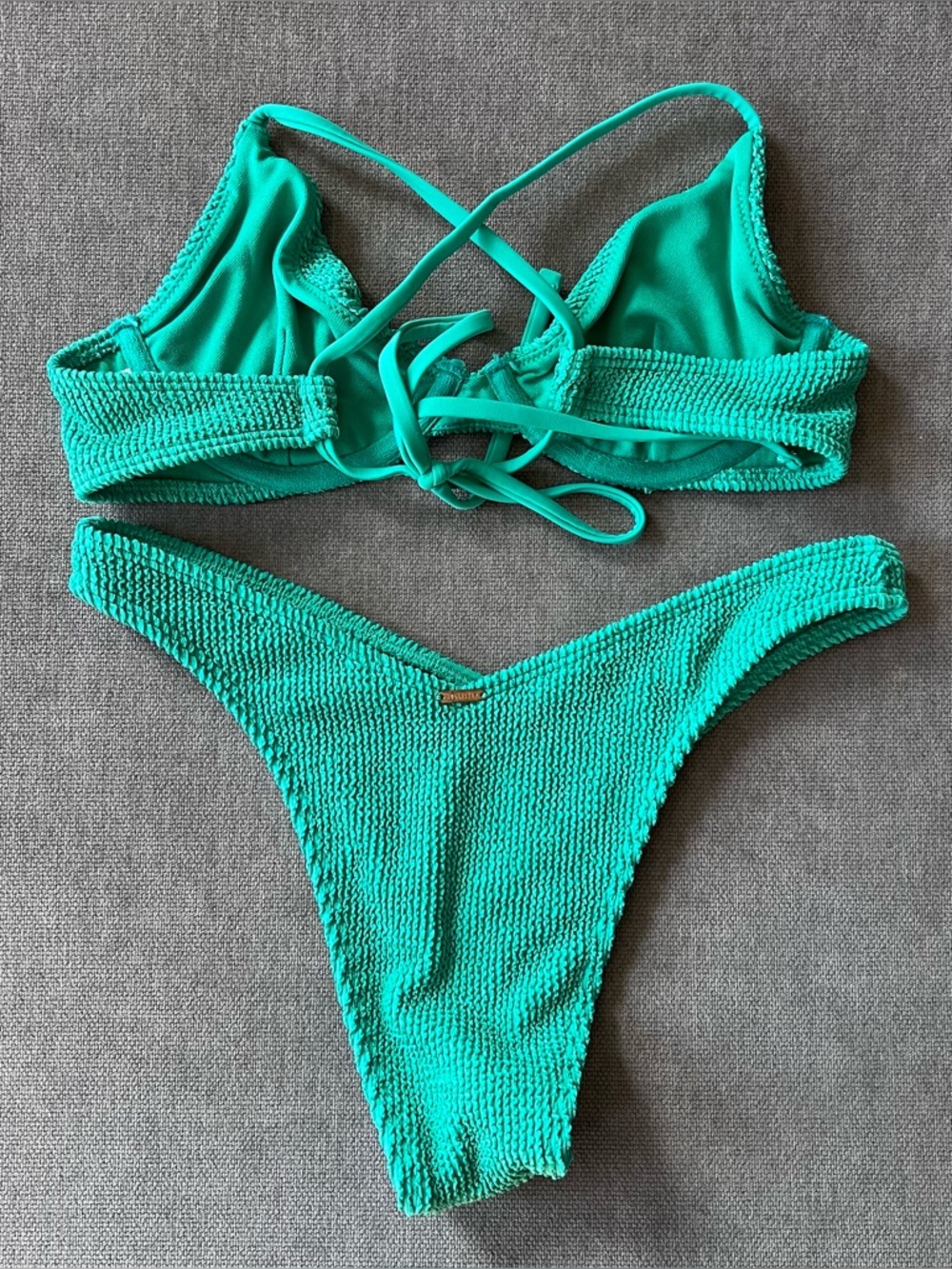 Hollister Crinkle Bikini Green XS - Picture 5 of 5